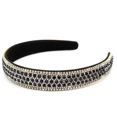 Miniatura 11 de Wecoe Diadema con diamantes de imitación para mujeres y niñas, azul, diadema de moda, antideslizante, brillante, cristal, diamante, banda fina