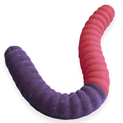 Miniatura 11 de Gusano de gomita gigante agrio – Caramelo de gomita grande de 2 libras con gran sabor picante de GGB Candies (cereza/naranja)