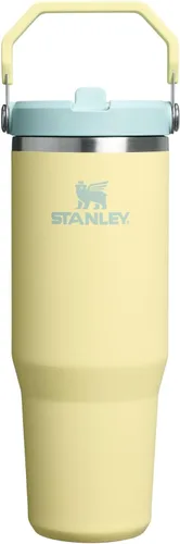 Miniatura 115 de Stanley IceFlow - Vaso con pajilla abatible con asa, de 20 onzas, tapa giratoria y popote abatible, botella de agua resistente a fugas, acero