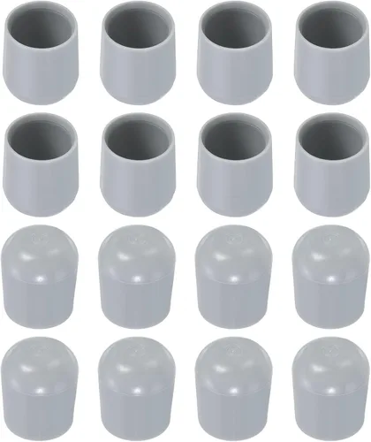 Miniatura 8 de uxcell Protectores de suelo para patas de silla, 16 tapas redondas de plástico para patas de silla, fundas antideslizantes para patas de muebles