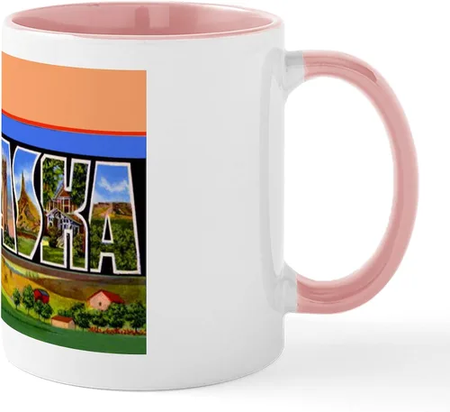 Miniatura 110 de CafePress I Love Nebraska Taza de café de cerámica de 11 oz (11.0 fl oz)