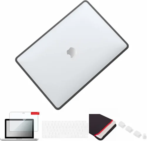Miniatura 44 de Pack 5 en 1 de carcasa para MacBook Air, de Se7enline, de plástico duro, tacto suave, con protector de teclado de silicón, protector de pantalla