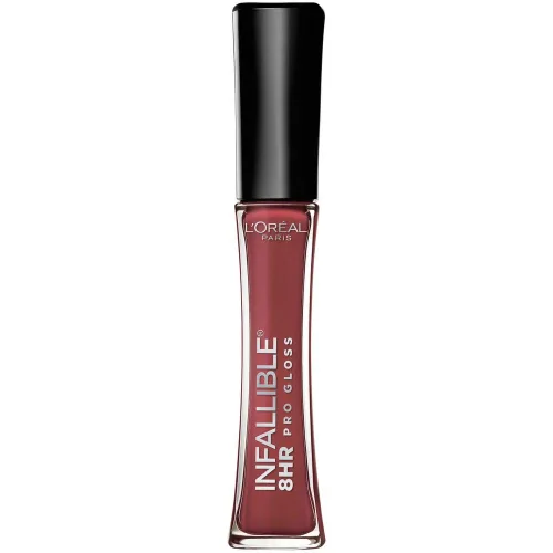 Miniatura 23 de L'Oreal Paris Maquillaje Infallible Brillo labial hidratante de 8 horas, Fiery, 0.21 onzas líquidas