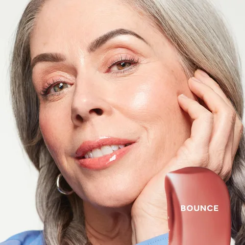 Miniatura 2 de Saie Glossybounce - Brillo labial hidratante y aceite labial con tinte híbrido con ácido hialurónico y aceite de jojoba para labios no pegajosos