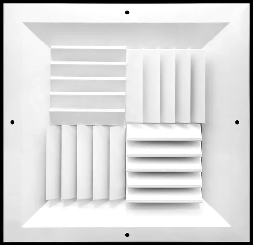 Miniatura 2 de HVAC Premium Rejilla de aire HVAC de techo ajustable de aluminio extruido de 18 '' de ancho x 18 '' de alto – intercambiable: 1 vía