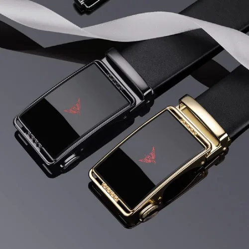 Miniatura 5 de VANNANBA Leather Ratchet Belts for Men Automatic Buckle with Belt Box, Gift for Men