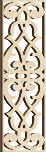 Miniatura 127 de 9 3/8"W x 24 3/8"H x 1/4"T Bellaire Decorativos Paneles de pared de madera calado, abedul
