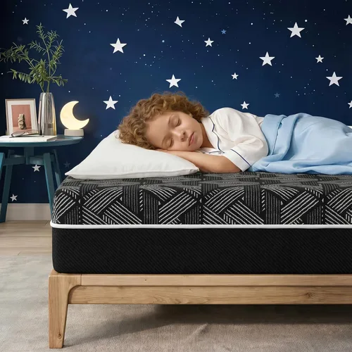 Colchón de tamaño individual, colchón de espuma viscoelástica de gel de 6 pulgadas para dormir fresco por la noche y aliviar la presión, colchón
