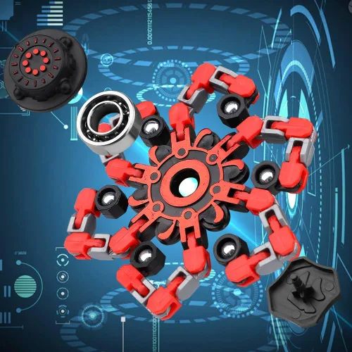 Miniatura 6 de 8 piezas de juguetes Fidget Spinner transformables para niños y adultos, robot transformable de cadena, spinner, juguetes giratorios de punta