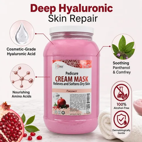 Miniatura 4 de SPA REDI - Mascarilla de crema corporal y pies, granada, 128 onzas - Masaje de pedicura para pies y cuerpo cansados, hidratante, piel fresca