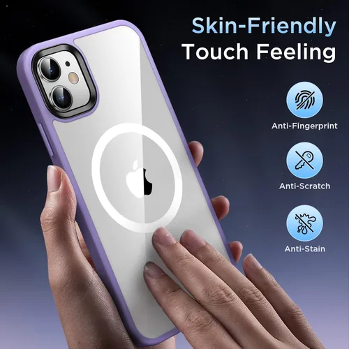 Miniatura 4 de Funda magnética fuerte para iPhone 11, compatible con MagSafe, protección militar contra caídas, agradable al tacto, a prueba de golpes, funda
