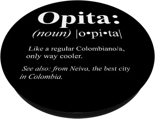 Miniatura 2 de Huila Neiva Gift - Colombiano Opita Definición PopSockets Agarre y soporte para teléfonos y tabletas, Negro