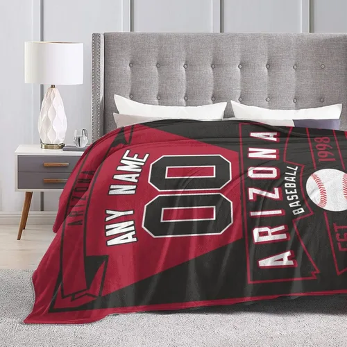 Miniatura 6 de Manta personalizada para cama, regalo para fanáticos del béisbol, manta de forro polar para invierno y verano, manta personalizada con nombre