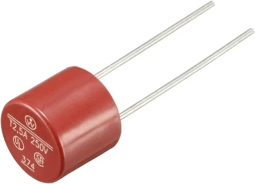 Miniatura 3 de uxcell® 20pcs DIP montado en miniatura cilindro lento golpe micro fusible T2.5A 0.5A 250V rojo