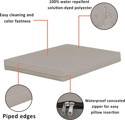 Miniatura 4 de Covers & All Funda protectora de colchón 100% impermeable, protector de colchón de cama matrimonial con doble cremallera para patio, banco