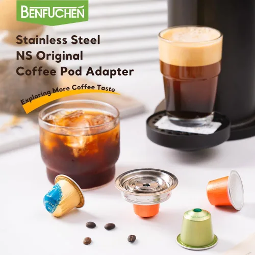 Miniatura 5 de Adaptador de cápsulas de café reutilizable compatible con Nespresso Vertuo, ENV135 y VertuoLine GCA1, convertidor de cápsulas de café de acero