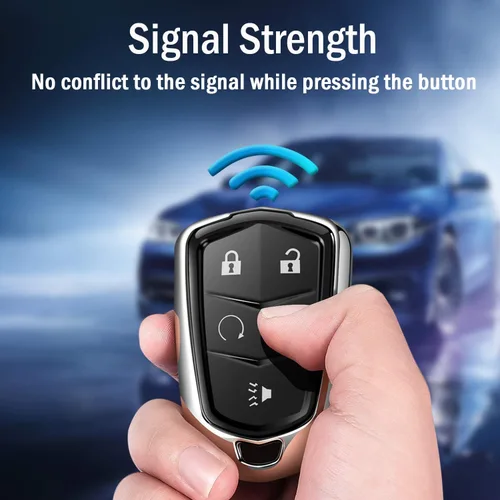 Miniatura 6 de Intermerge Funda para llavero Cadillac con protector de TPU para llavero adecuado, Azul