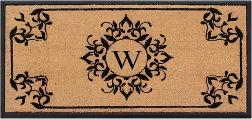 Miniatura 33 de A1HC - Tapete de puerta con monograma de fibra de coco natural para puerta delantera, 24 x 48, felpudo duradero tratado anti-desprendimiento