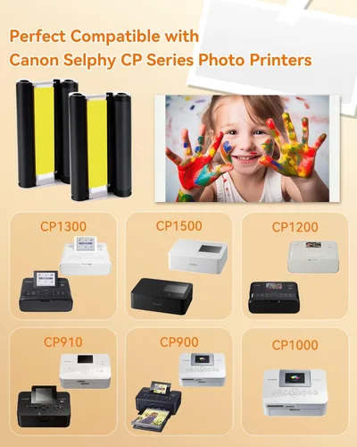 Miniatura 2 de Cartucho de tinta de color Selphy CP1300 CP1500 KP-108IN compatible con Canon Selphy CP1200 CP1000 CP910 CP900 CP760 CP740 CP Impresora de fotos