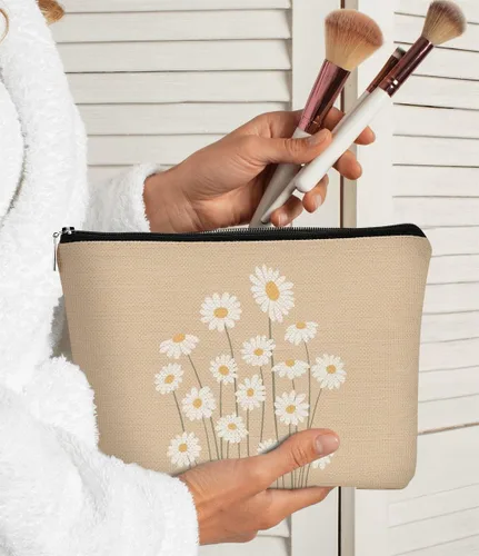 Miniatura 2 de Bolsa de maquillaje floral, bolsa de cosméticos de flores, bolsa de maquillaje estética, bolsa de maquillaje pequeña, bolsa de maquillaje para flor