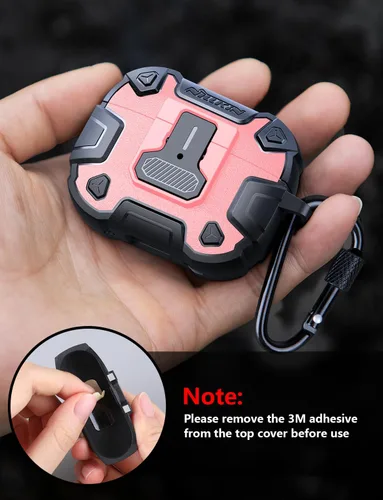 Miniatura 4 de Nillkin Funda para Airpods Pro de 2ª generación con imanes de bloqueo seguro, llavero de metal para hombres y mujeres, cuerpo completo, a prueba