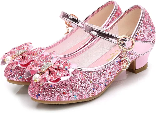 Miniatura 3 de Cadidi Dinos Zapatos de vestir para niñas con tacón de fiesta de boda Mary Jane Princess Flower Shoes (bebéniño pequeñoniño grande)