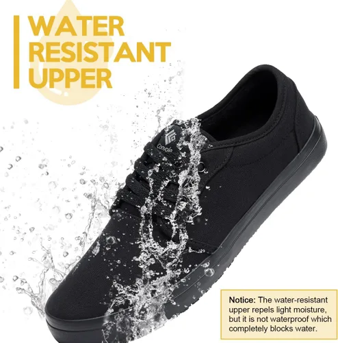 Miniatura 3 de Zapatos de trabajo antideslizantes para hombres y mujeres, unisex, color negro, casual, resistentes a las manchas y al aceite, tenis de servidor