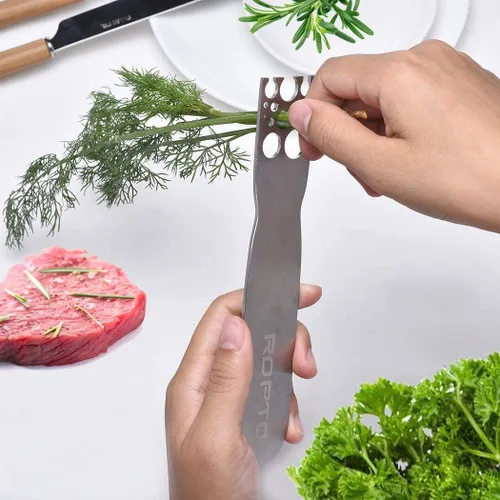 Miniatura 2 de Herramienta de desmontaje de hierbas de acero inoxidable para la cocina de col rizada, acelga, verde, tomillo, albahaca, romero