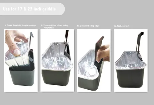 Miniatura 5 de Revestimientos para tazas de grasa para parrilla Blackstone, paquete de 20 forros para bandeja de goteo para Blackstone de 36 pulgadas, 30 pulgadas
