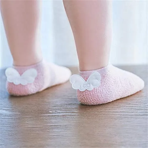 Miniatura 5 de Calcetines de bebé para niñas con alas de ángel y calcetines cortos para piso