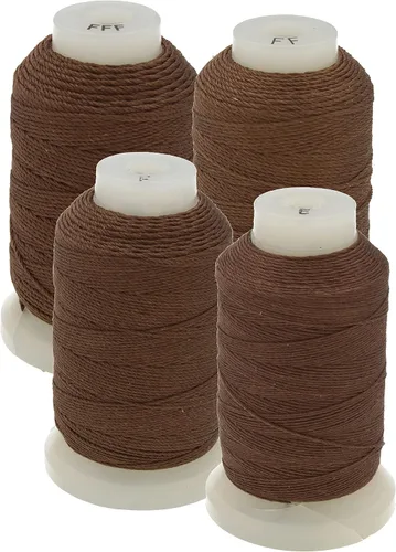 Miniatura 62 de The Beadsmith Cordón de seda pura – Castaño, tamaño E (0.325 mm/0.0128"), 200 yardas (600 pies), carrete de 1/2 onza