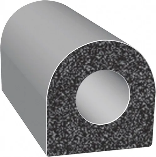 Miniatura 21 de Trim-Lok Sello de goma en forma de D – 1 pulgada de altura, 1 pulgada de ancho, 125 pies de longitud – Sello de espuma EPDM con cinta adhesiva BT
