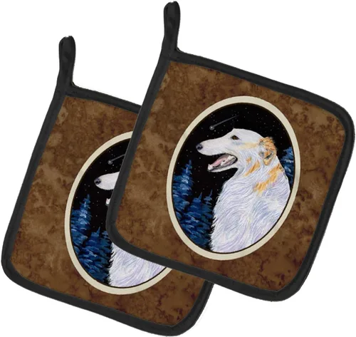 Miniatura 48 de Caroline's Treasures SS8617PTHD - Juego de soportes para ollas de cocina resistentes al calor, almohadillas calientes para horno para cocinar, Husky