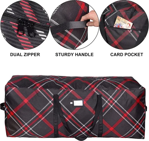 Miniatura 4 de ProPik Bolsa de almacenamiento para árbol de Navidad, se adapta a árboles desmontados de hasta 9 pies de alto, 25 pulgadas de alto x 20 pulgadas