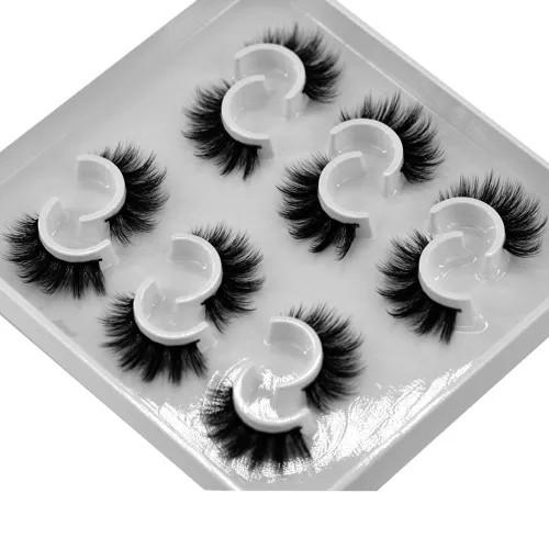 Miniatura 22 de Paquete de 6 pares de pestañas postizas esponjosas de imitación natural de visón sintético 3D (3DQG-125)