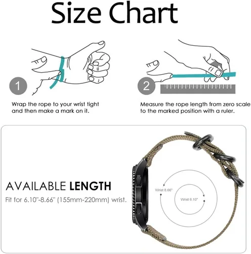 Miniatura 6 de Fintie - Correas deportiva de nailon suave de 0.87 pulgadas compatibles con Samsung Galaxy Watch 3 de 1.77 pulgadas, Galaxy Watch 1.81 pulgadas