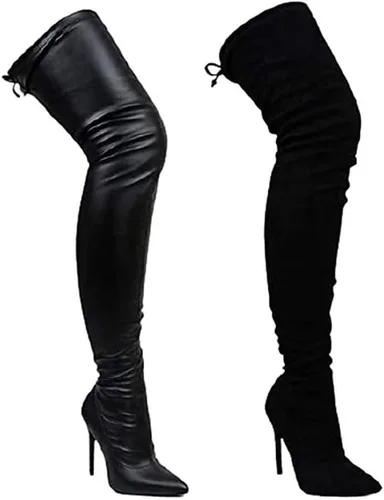 Miniatura 3 de Liliana DB54 - Botas de tacón de aguja para mujer con puntera puntiaguda