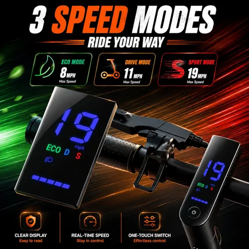 Miniatura 6 de Patinete eléctrico, motor de 350 W-500 W, 9 MPH a 22 MPH, rango de 10-41 millas, suspensión doble, freno dual, control de aplicación, scooter Naranja