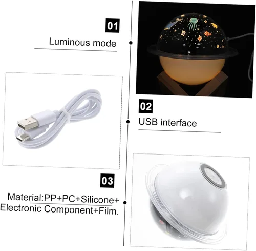 Miniatura 6 de Amosfun 1 Unidades de luz nocturna difusores esenciales USB portátil difusor esencial humidificador fragancia difusores componente de lámpara