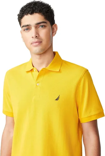 Miniatura 146 de Nautica playera polo clásica de mangas cortas, color sólido, para hombre