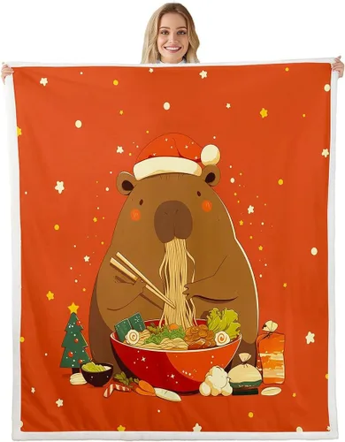 Miniatura 23 de Erosebridal Funny Capybaras Blanket Capybara Lover Gifts Cute Fleece Blanket for Kids Girls Boys, Capybara Decorations Blankets 40"x50", Kawaii