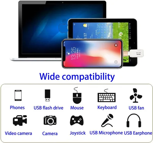 Adaptador USB C a USB en metal (4 paquetes) USB hembra a USB C macho OTG, compatible con MacBook Pro, Samsung Galaxy, teléfonos tipo C, portátiles,