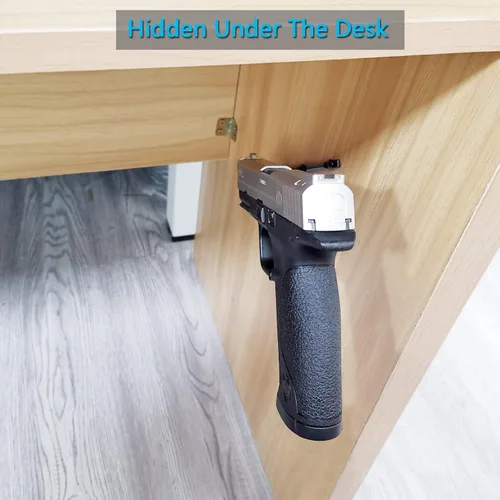 Miniatura 6 de StrongTools Percha para pistolas, soporte para pistola de montaje en pared, adecuado para escritorio o armario, organizador de pistolas