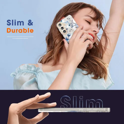 Miniatura 2 de MILPROX Funda para Samsung Galaxy S25 - Cubierta Slim Fit Floral S-25, Elegante Diseño de Flores Femenino, Carcasa Protectora Linda Ultra-Delgada