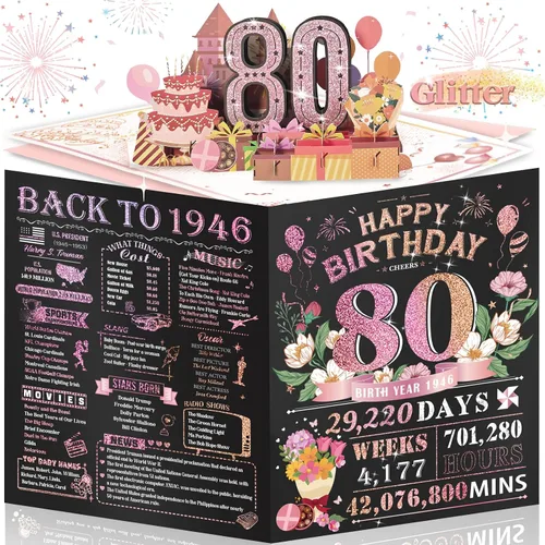 Miniatura 47 de Tarjeta de cumpleaños número 10 para niña, niño, nieto, nieta, hijo, hija, gigante, desplegable, “Happy 10th Year Old”, decoración, regalo de Negro