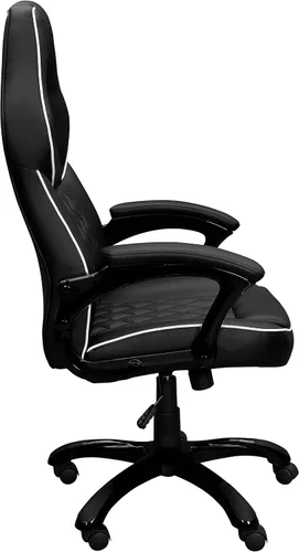Miniatura 7 de Techni Mobili Silla ejecutiva de piel sintética con reposabrazos acolchados, silla de oficina de estilo de carreras ajustable en altura con control