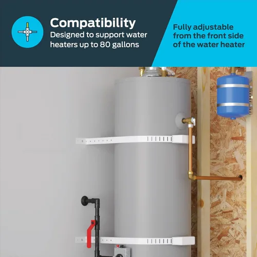 Miniatura 5 de HoldRite QuickStrap para calentador de agua de 120 galones, acero galvanizado, QS-120
