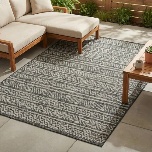 Miniatura 16 de FH Home Alfombra plana tejida para exteriores, impermeable, fácil de limpiar, resistente a las manchas, hilo de polipropileno de alta calidad