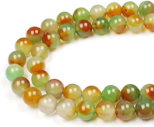 Miniatura 31 de MJDCB Cuentas sueltas redondas de jade rojo natural para hacer joyas, pulseras y collares DIY (6mm)