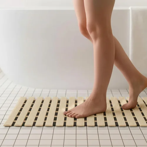 Miniatura 5 de AceOrbit Tapete con peso antideslizante para bañera, tapete de baño texturizado de elastómero termoplástico (TPE) para superficies texturizadas